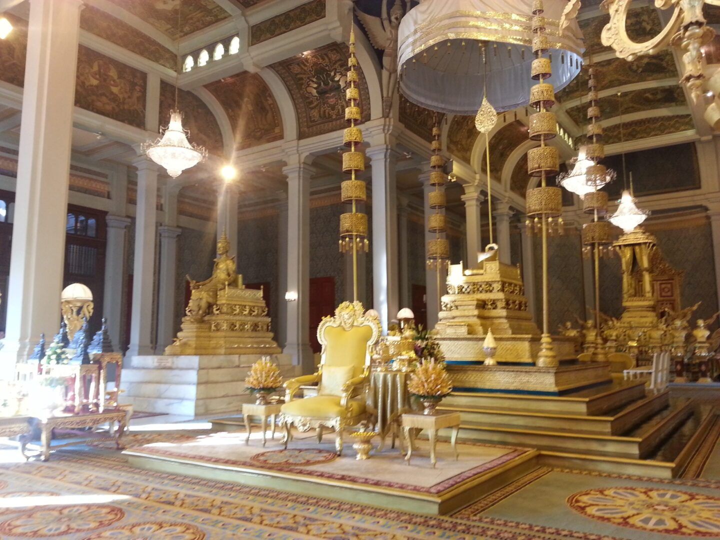Intérieur du palais royale de Phnom Penh Cambodge