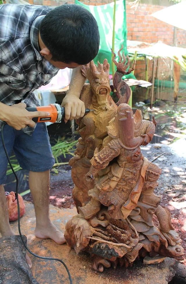 sculptures khmeres bois