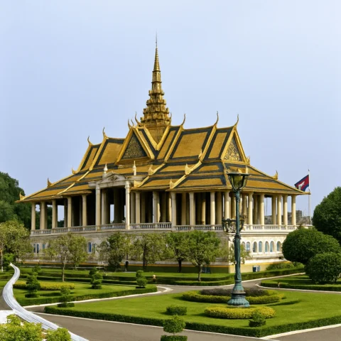 Toits dorés du Palais royal de Phnom Penh