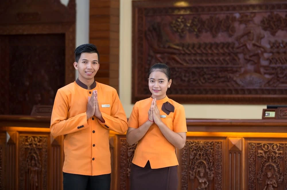 Accueil personnalisé par l'équipe locale au Cambodge