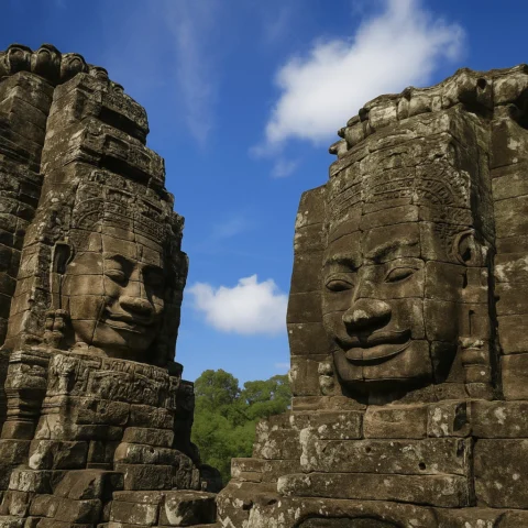 Tours à visages du temple du Bayon