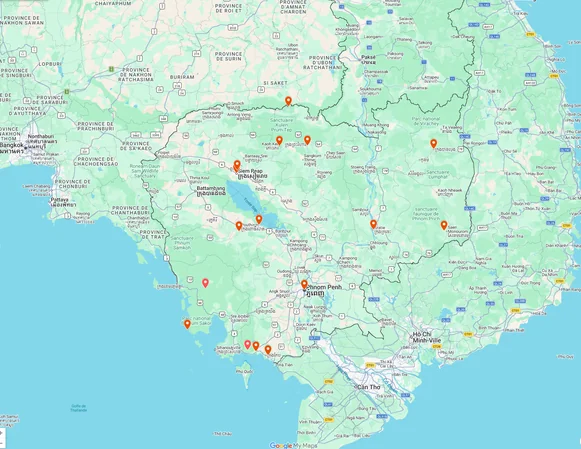 Itinéraire du circuit 2 : étapes à compléter