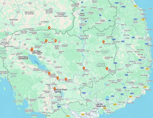 Itinéraire du circuit 2 : étapes à compléter