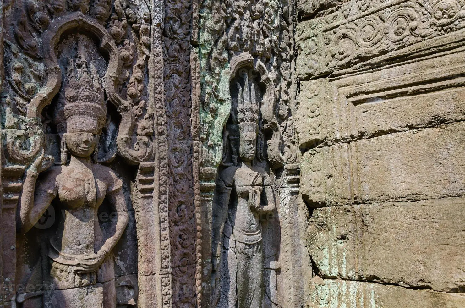 La salle des danseuses du temple de Ta Prohm, à Angkor